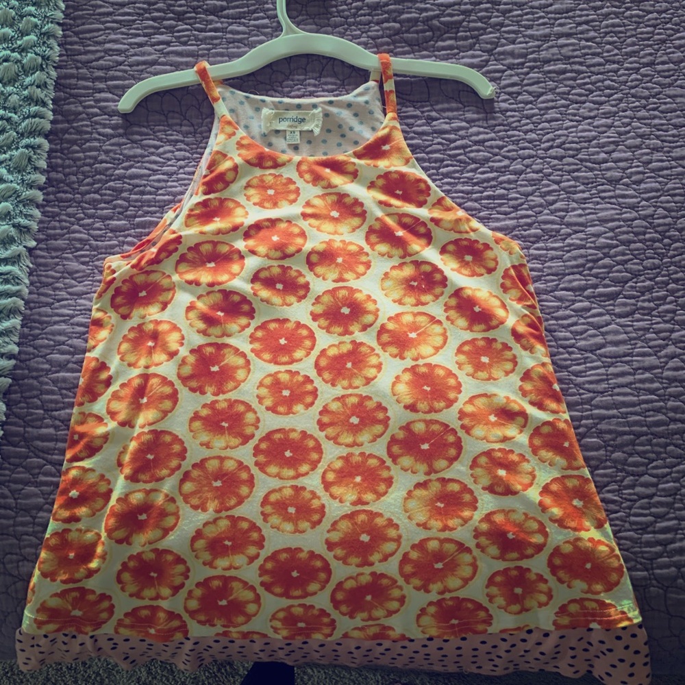 Anthro tank, porridge brand XS